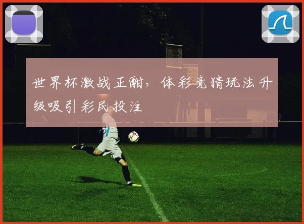 世界杯激战正酣，体彩竞猜玩法升级吸引彩民投注
