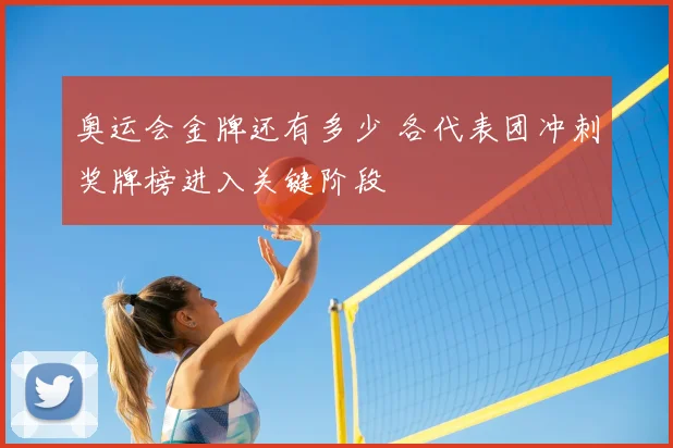 奥运会金牌还有多少 各代表团冲刺奖牌榜进入关键阶段